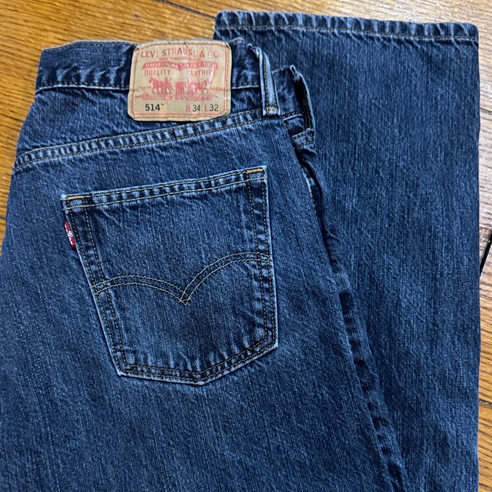 Levi's Men's Dark Blue Slim Straight Jeans